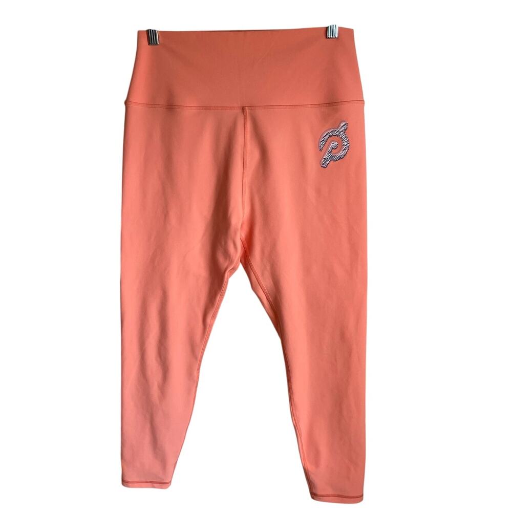 Peloton Cadent 7/8 Length Leggings Coral/Peach Sz XL Spinning Workout Running